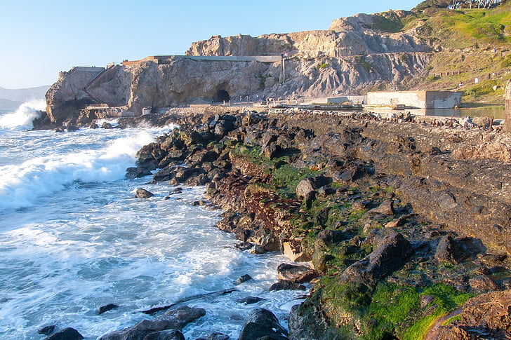 Sutro baths, Lands end, ruiny, sceniczny, panoramy, Golden gate national recreation, obszar