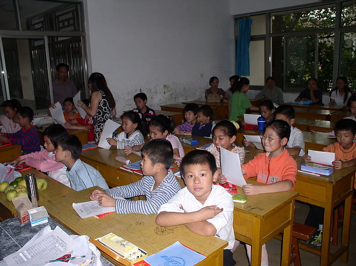 children, classroom, students, kids, studying, education, elementary