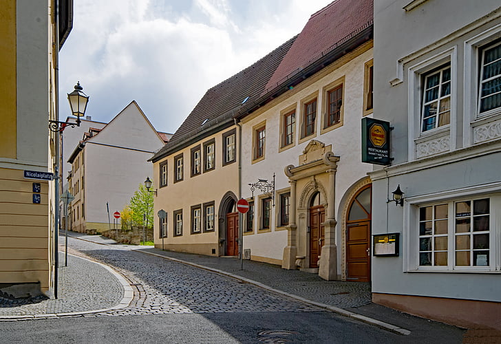 Zeitz, Sachsen-anhalt, Jerman, kota tua, bangunan tua, bangunan, arsitektur