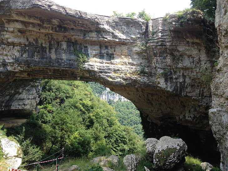 natural, ponte de pedra, Parque natural, caverna, penhascos, viagem, Fieldtrip