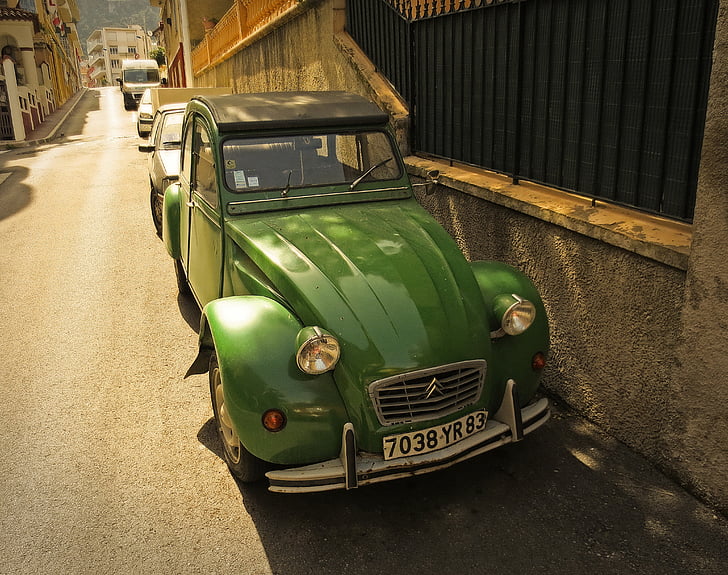 Citroen 2cv, bil, gamle, Vintage bil, fransk, Europa, Frankrike