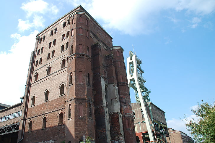 Bill, industrijske dediščine, oblaki, nebo, modra, stolp, območju Ruhr