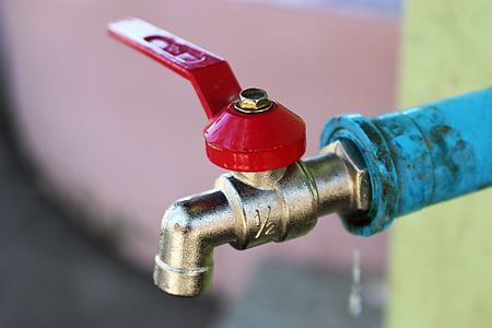 Vattenkran, ventil, vatten, Tryck på, kran, pipe, VVS