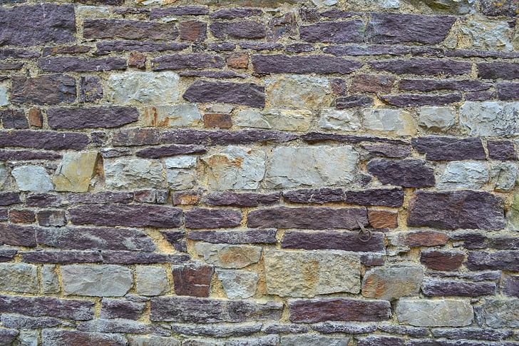 sienas, Burgundijas akmens, akmeņi, akmens mūris, senie sienu, tekstūra, fona attēls