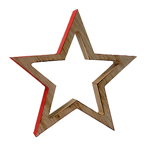 звезда, дървен материал, Коледа, Деко, Коледна звезда, Коледна украса, червен