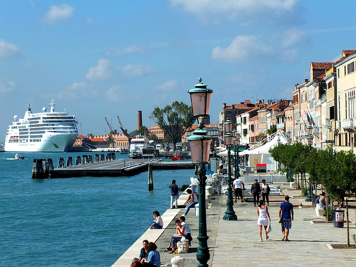 Velence, Olaszország, Venezia, tenger, Cruise, hajó, tengerjáró hajó