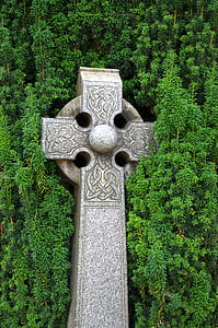 Keltiskt kors, Kelterna, Skottland, kyrkogården, grav, tombstone, antika