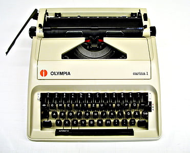 typewriter, office, leave, old, antique, olympic jon 1, old-fashioned
