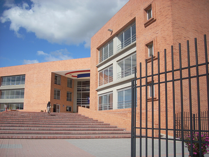 škola, budova, Bogotá, Architektúra, Exteriér budovy, postavený štruktúra