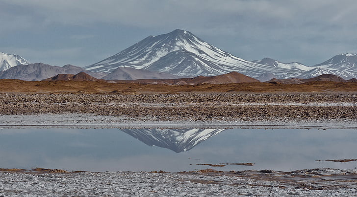 aracar, Mountain, stratovulkan, Anderna, salt flat, Anderna, Argentina