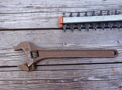 инструмент, гаечен ключ, трион, резачка, плавателни съдове, работа, неръждаема