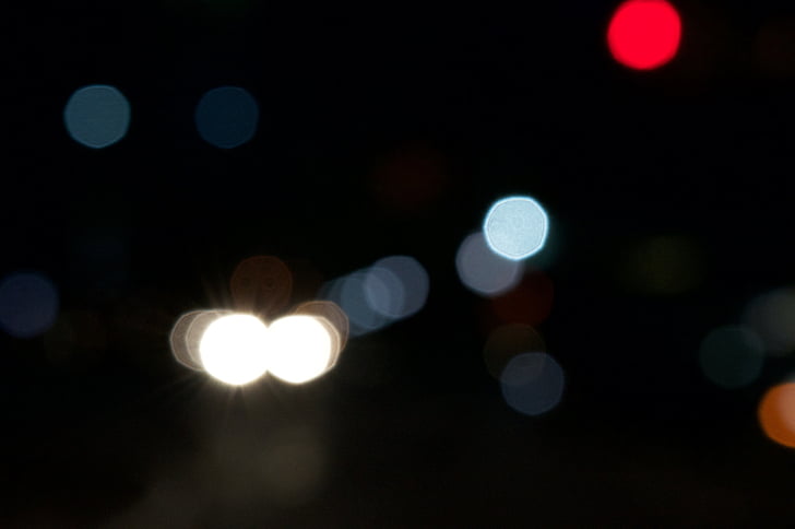 bokeh, fons, llums de la ciutat, resum, borrosa, Centre, carrer de la ciutat