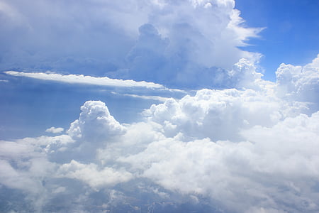 облака, тяжелые, захватывающие дух, Белый, небо, красивая, Природа
