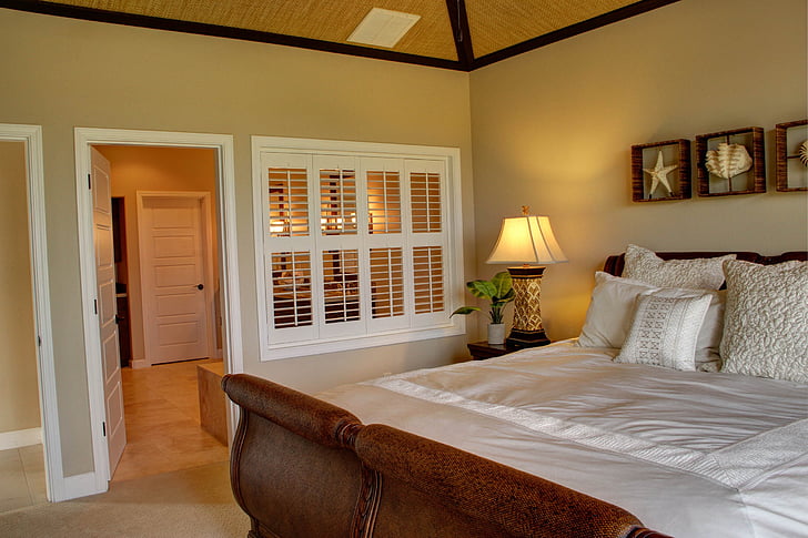 home, king, island style, bedroom, bed, interior, design