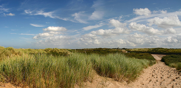 Marea Baltică, Dune, cer, vacanta, Dune iarba, peisaj, plajă