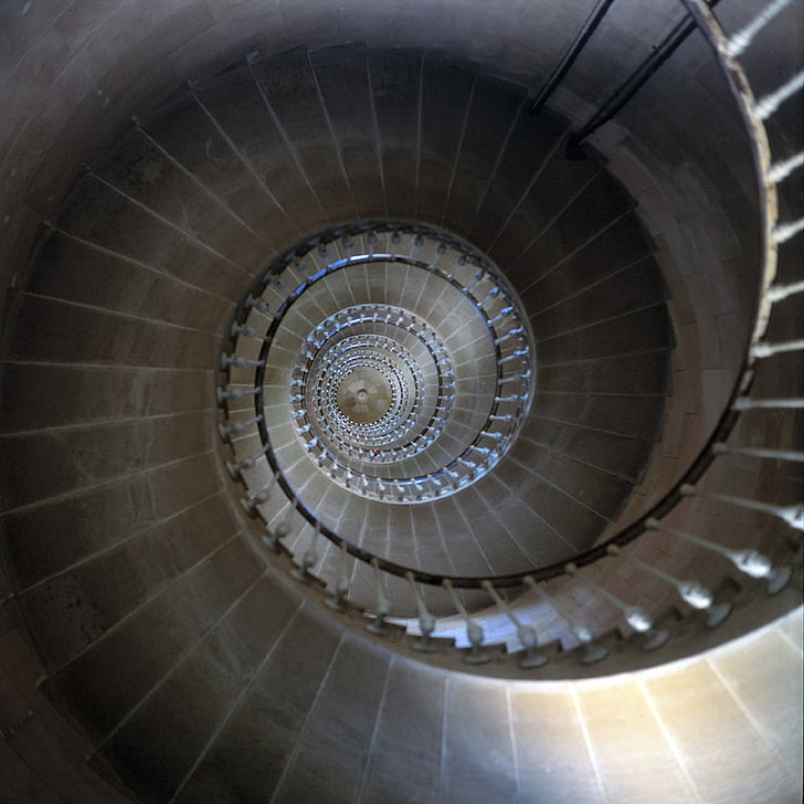 escalier du phare, circulaire, mesures, escalier, modèle, escalier, chemin d’accès