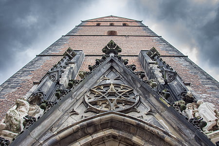Hanover, Katedrála, staré, Architektura, město, kostel, Gotická