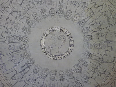 vallási freskó, mennyezeti, St wolf naud, Faluház