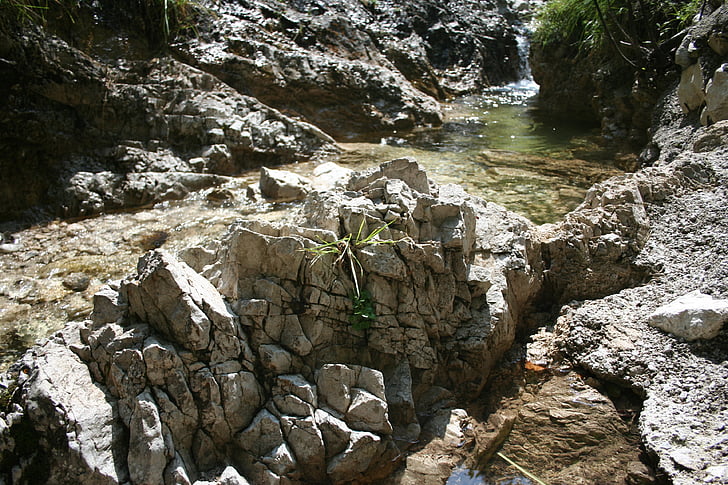 Príroda, zdroj, vody, Zelená, rieka, Rock - objekt, Mountain