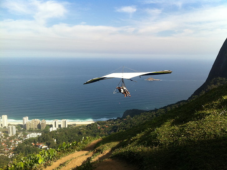 flyg, hängflygning, äventyr, Rio de janeiro