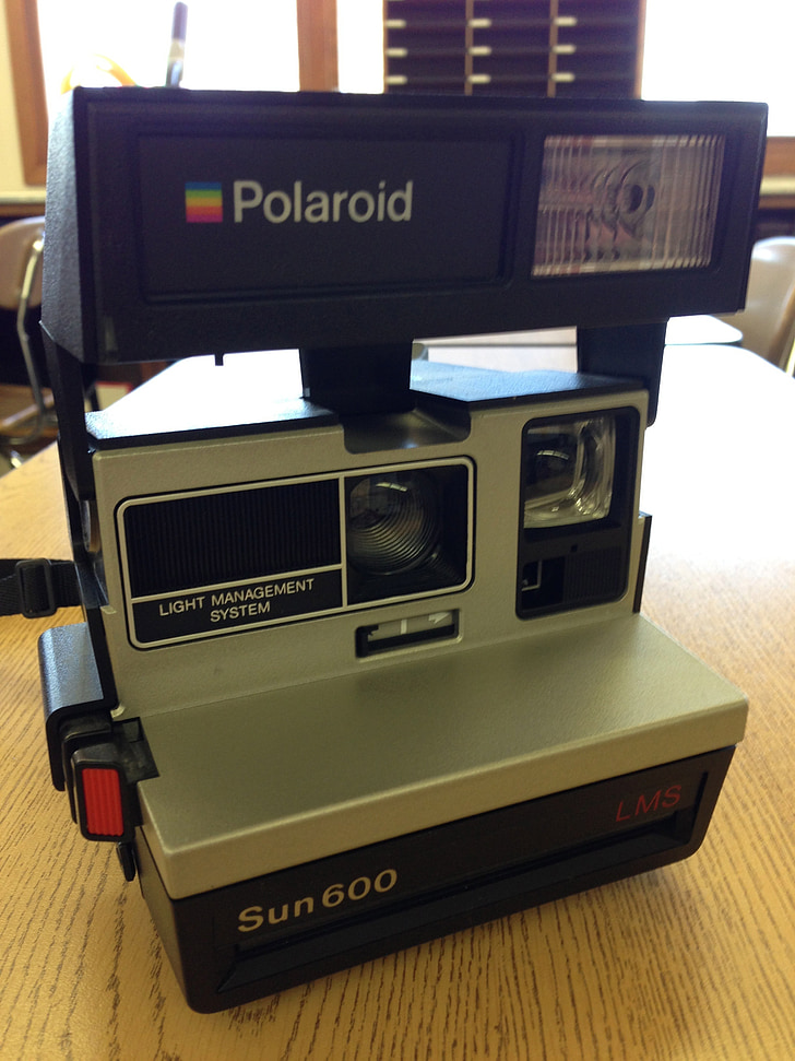 kameran, Polaroid, gamla, nostalgi, Instant