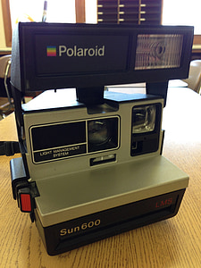 càmera, Polaroid, vell, nostàlgia, instantània
