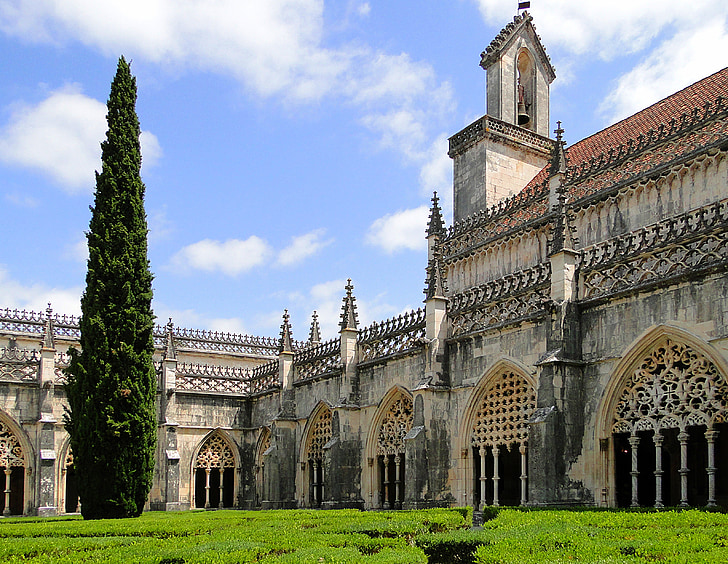 Jerónimos monastery, Batalha, Portugalsko, Architektura, manuelský styl, klášter, Marie Vítězné