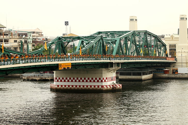 Tai, Bridge, Bangkok, mojnks, jalutuskäigu, arhitektuur, Aasia