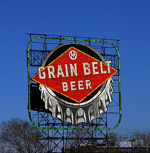 Minneapolis, lazo del norte, correa del grano, muestra de cerveza, signo de, Estados Unidos