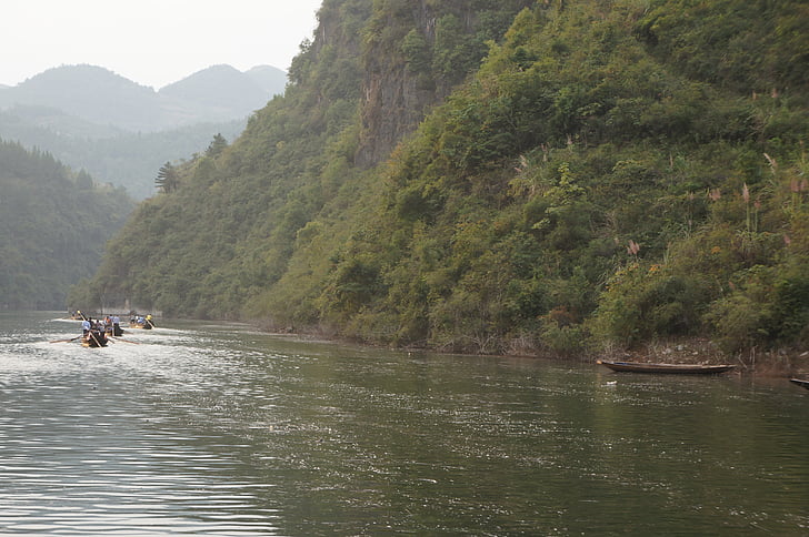Cina, gola di pagina del fiume yangtze, gita in barca