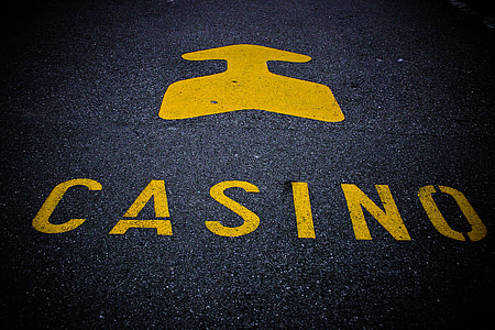 Casino, Opmerking, rijbaan, Mark, pijl, gokken, verslaving