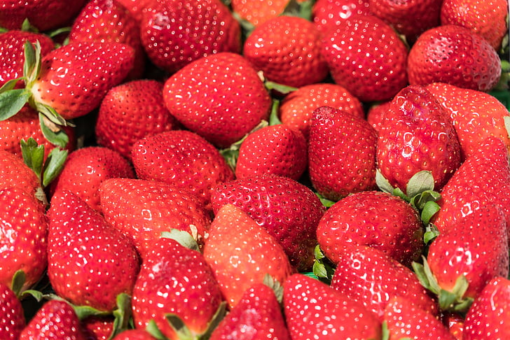 maasikad, puu, toidu, terve, värske, punane, orgaaniliste