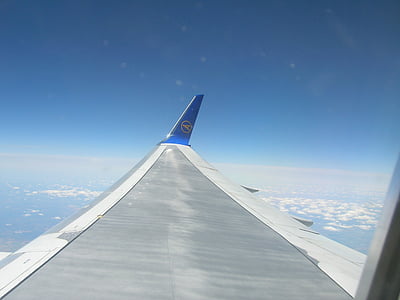 avión, nubes, transporte, Jet, avión, vuelo, avión comercial