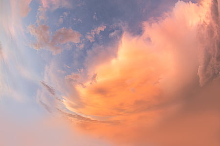 debesys, rožinė, nuotrauka iš debesų, nuotolinių išteklių saugykloje, Saulėlydis, Debesis - dangus, dangus