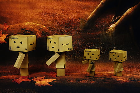 night hike, family, danbo, figures, funny, cute, no people