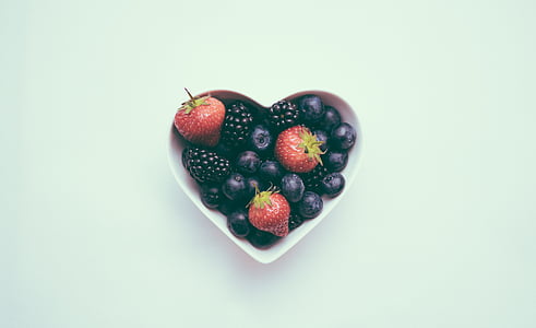berries, blackberries, blueberries, bowl, food, fresh, fruits