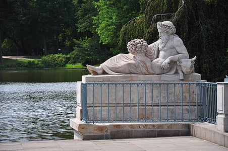 Varsovie, Pologne, Parc łazienkowski, salle de bains royale, Parc, monument, été