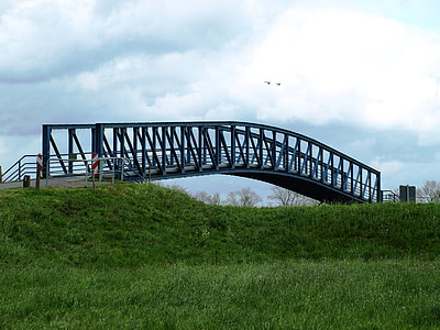 amdorf, narrowest bridge in germany, narrow, steel, steel bridge, leda, east frisia