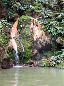 Azoren, Wasserfall, natürliche Quellen, Natur, Grün, Landschaft