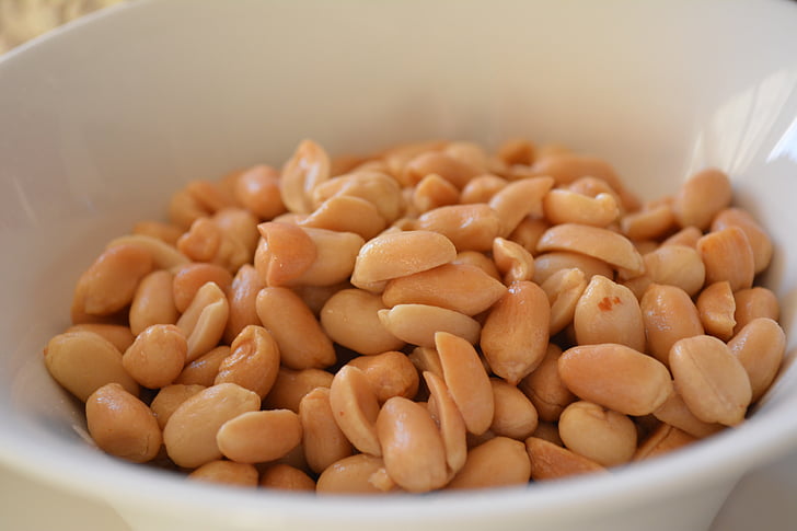 peanut, Mani, rå, mad, skål, close-up