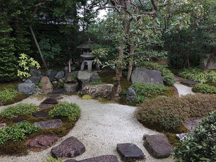 японска градина, Градина, Япония, Японски, камък, медитация, ботаническа