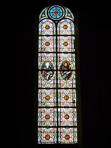 okno, kostelní okno, sklo, barevné sklo, kostel, víra, křesťanství