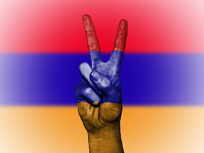Armenia, pokoju, Flaga, tło, transparent, kolory, kraj