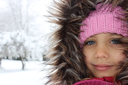 snow, winter, cold, nature, bianca, ice, little girl
