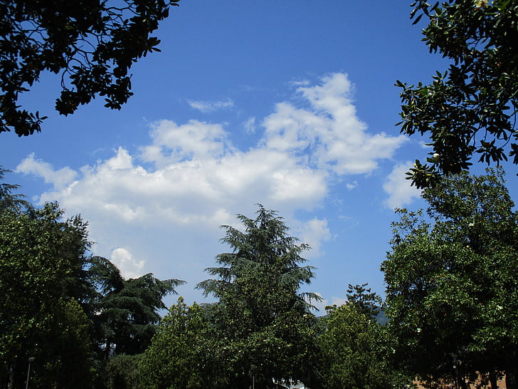 sky, clouds, blue