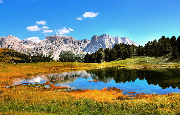 Monte stevia, Dolomittene, fjell, alpint, Italia, Syd-Tirol, UNESCOs