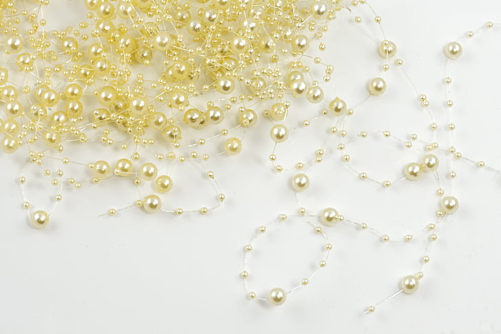 beads, deco, decoration, artificial pearls, plastic, jewellery, table decorations