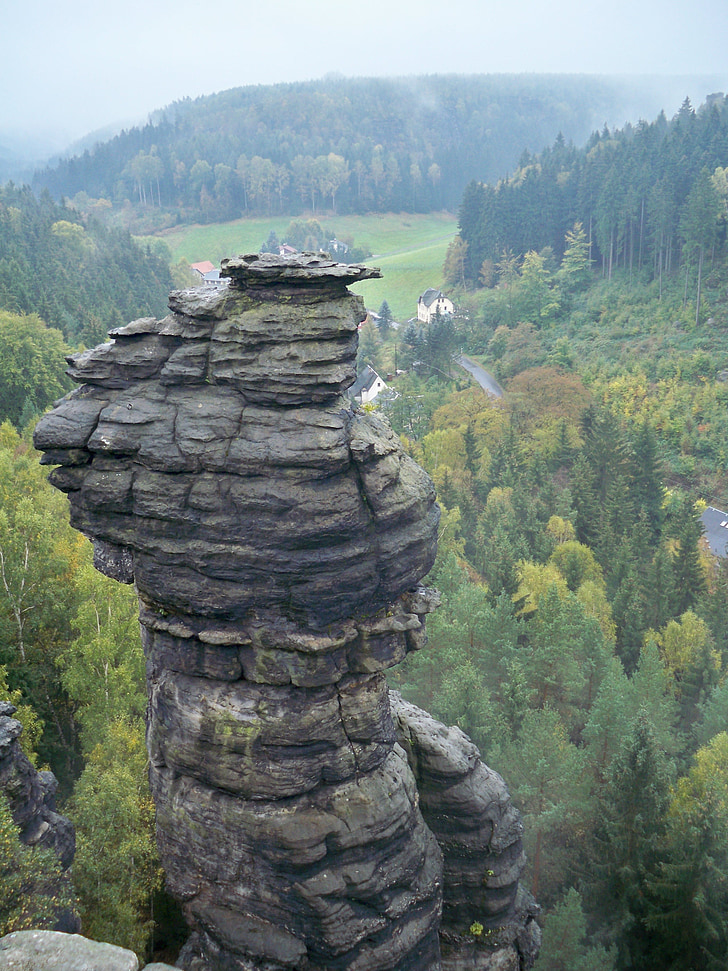 Saxon Suiza, piedra de la arena, paisaje, naturaleza, bosque, árbol, montaña