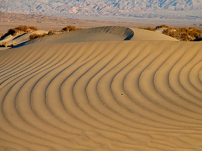 dunas, arena, Valle de la muerte, paisaje, Parque, nacional, seco