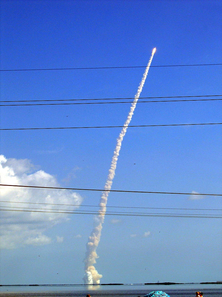 raket, lanceringen, teknologi, plads, shuttle